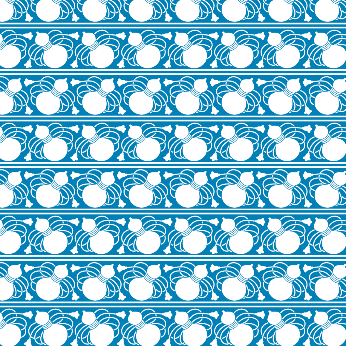 水色の瓢箪文様画像