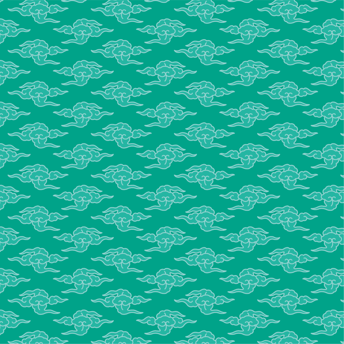 緑色の雲文様画像