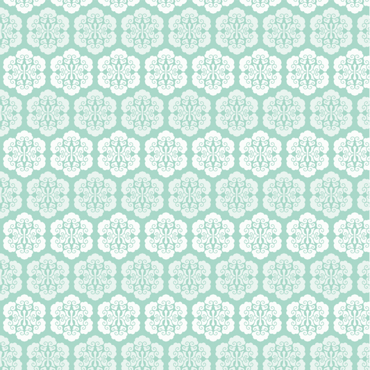 水色の六つ雲亀甲文様画像