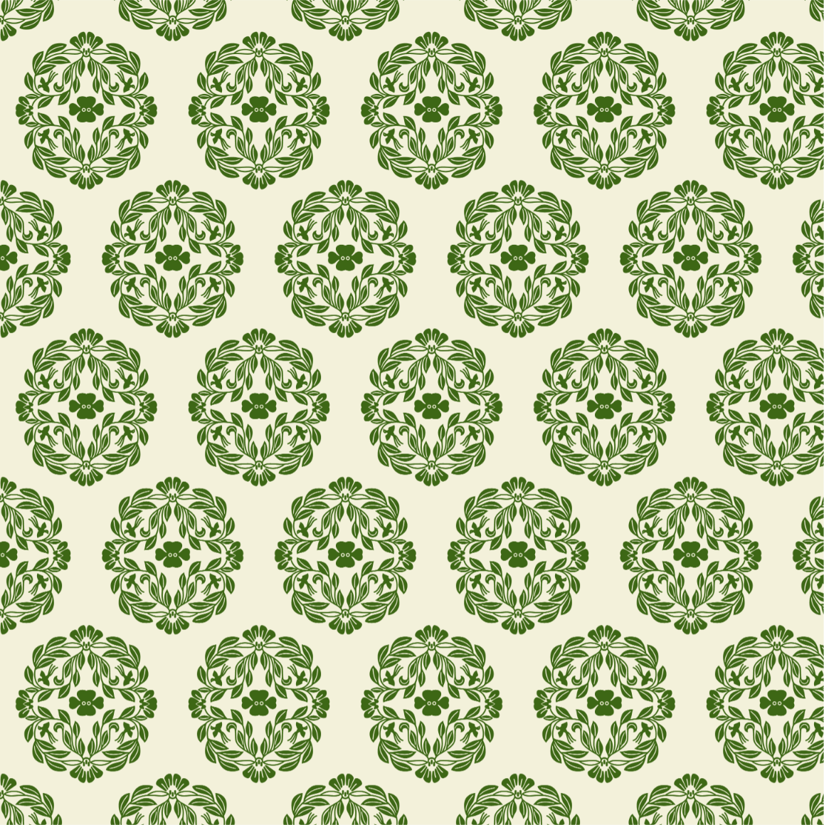 オリーブ色の天平文様画像