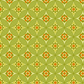 黄緑とオレンジ配色の七宝繋ぎ文様画像