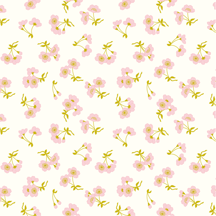 桜文様（クリーム色）