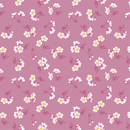 ピンク地に白の桜文様画像