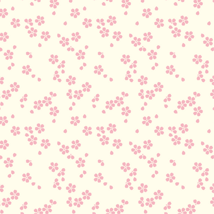 クリーム地にピンクの桜文様画像