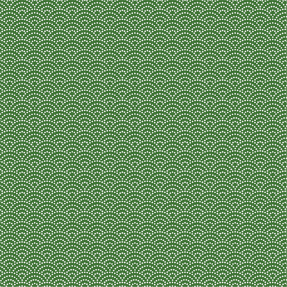 グリーンの青海波文様画像