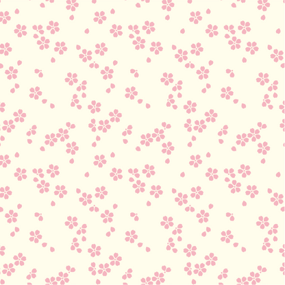 散り桜文様（クリーム色）