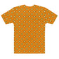 オレンジ色の七宝繋ぎ文様メンズTシャツの背面画像
