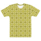 黄色の蜀江文メンズTシャツの前面画像