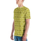 黄色の蜀江文メンズTシャツのコーディネート画像（左サイド）