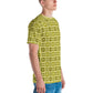 黄色の蜀江文メンズTシャツのコーディネート画像（右サイド）