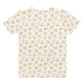 クリーム色の桜文様レディースTシャツの背面画像