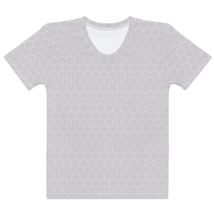 グレー色の松文様レディースTシャツの前面画像